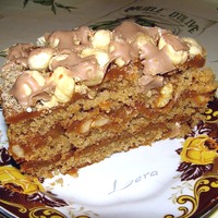 Карамельно-ореховый торт
